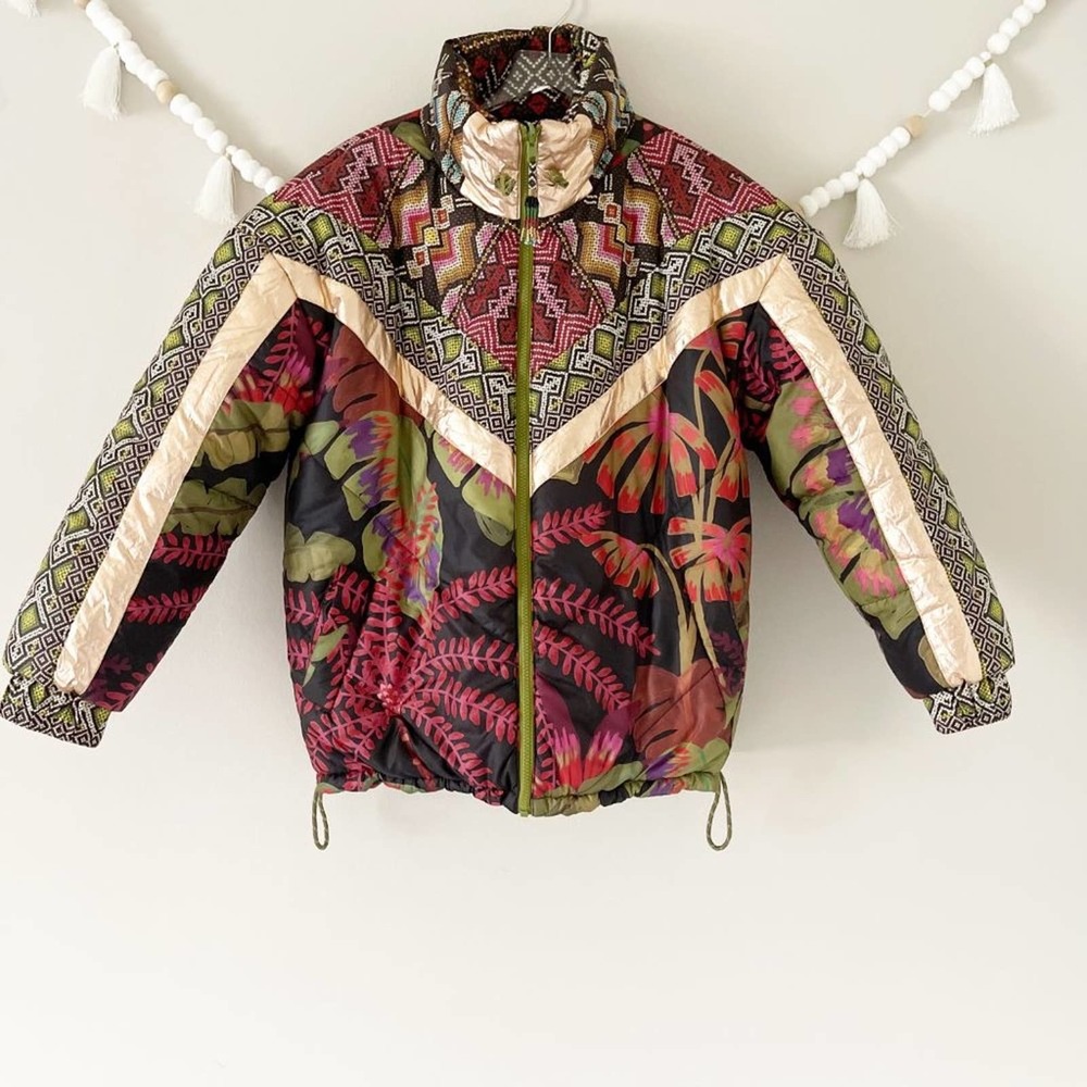 FARM RIO Tropical Rauti Reversible Metallic Puffer Jacket - Picture 5 of 8